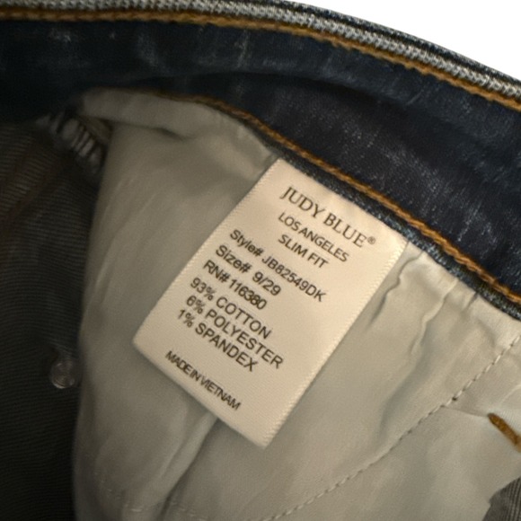 Judy Blue Slim Fit High Rise Dark Wash Jeans Womens Size 9/29 - Picture 8 of 8